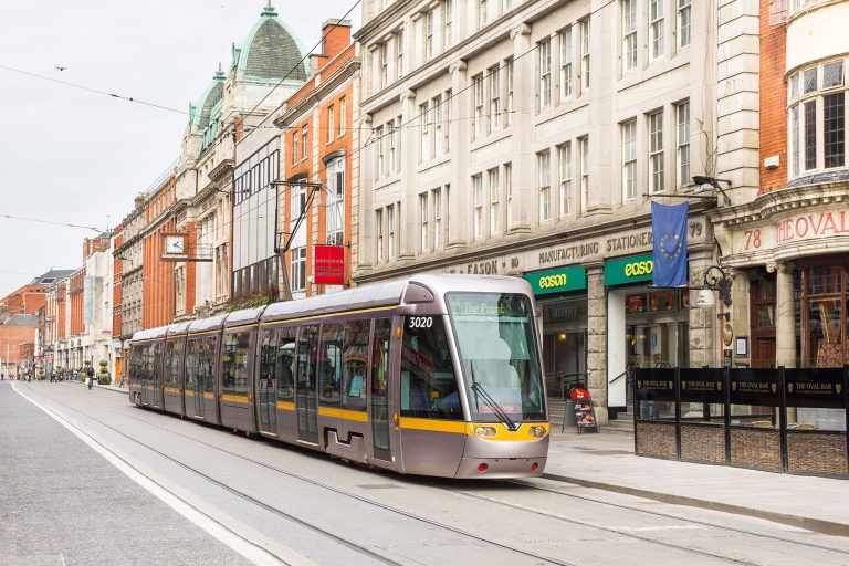 De LUAS tram in Dublin